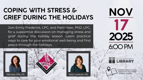 winter scene with photos of the presenters