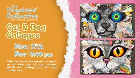 oversized cat & dog collage