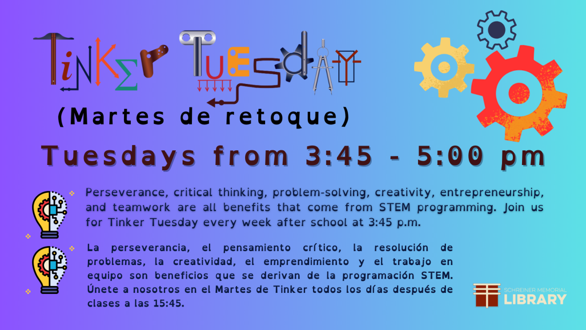 Gears with description in English and Spanish